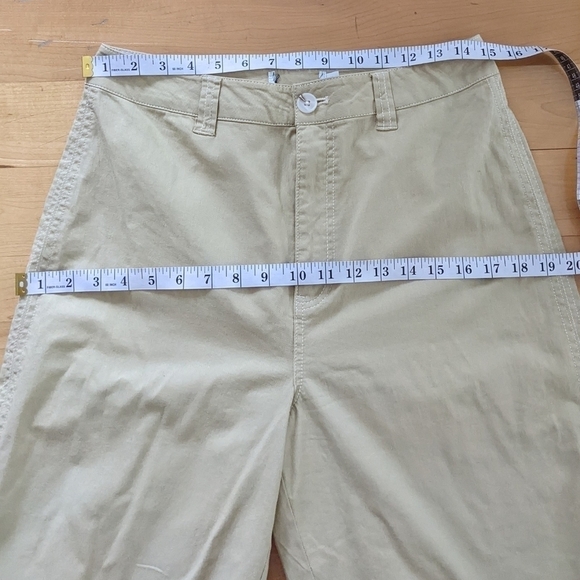 SIMONS Mid rise wide leg tan yellow cotton blend pants size 30 @R - Picture 4 of 11